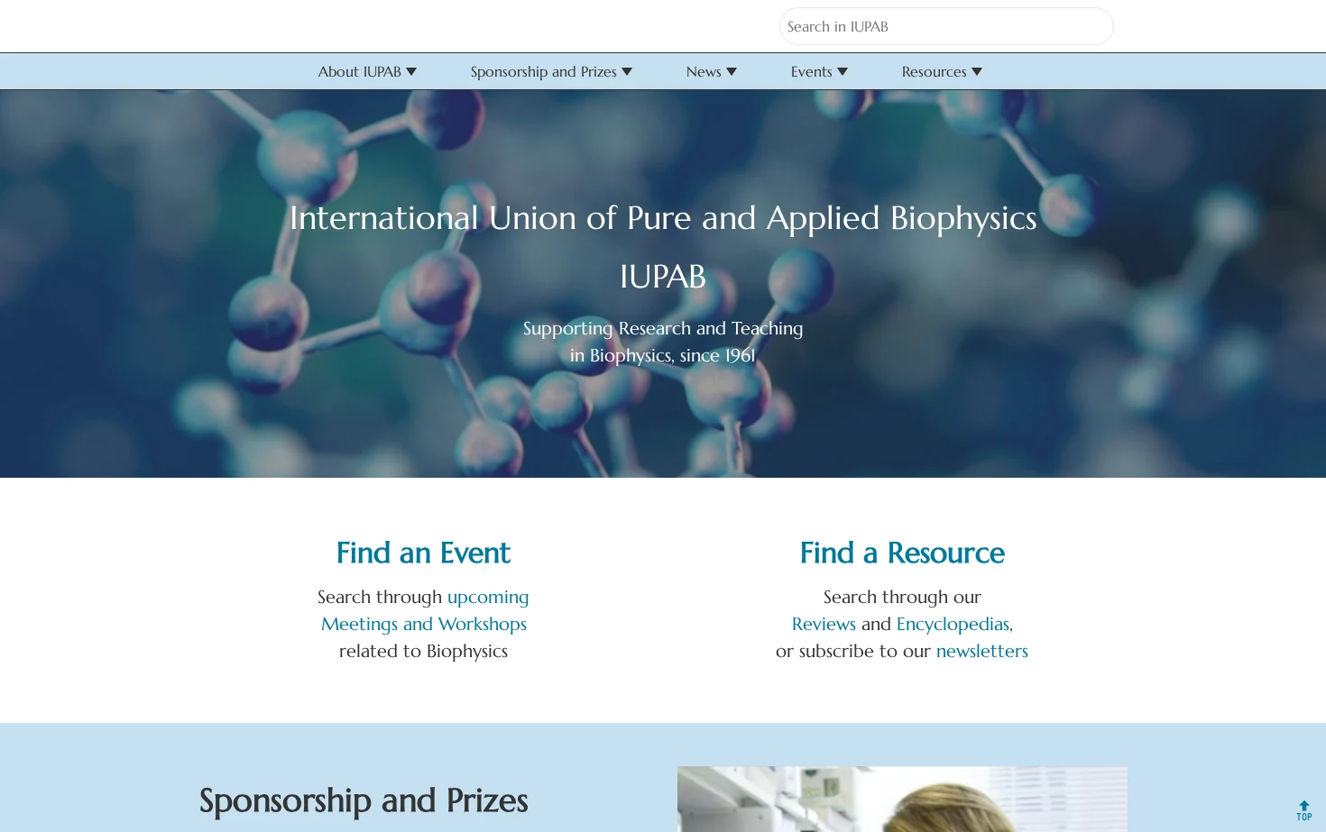 IUPAB 页面快照